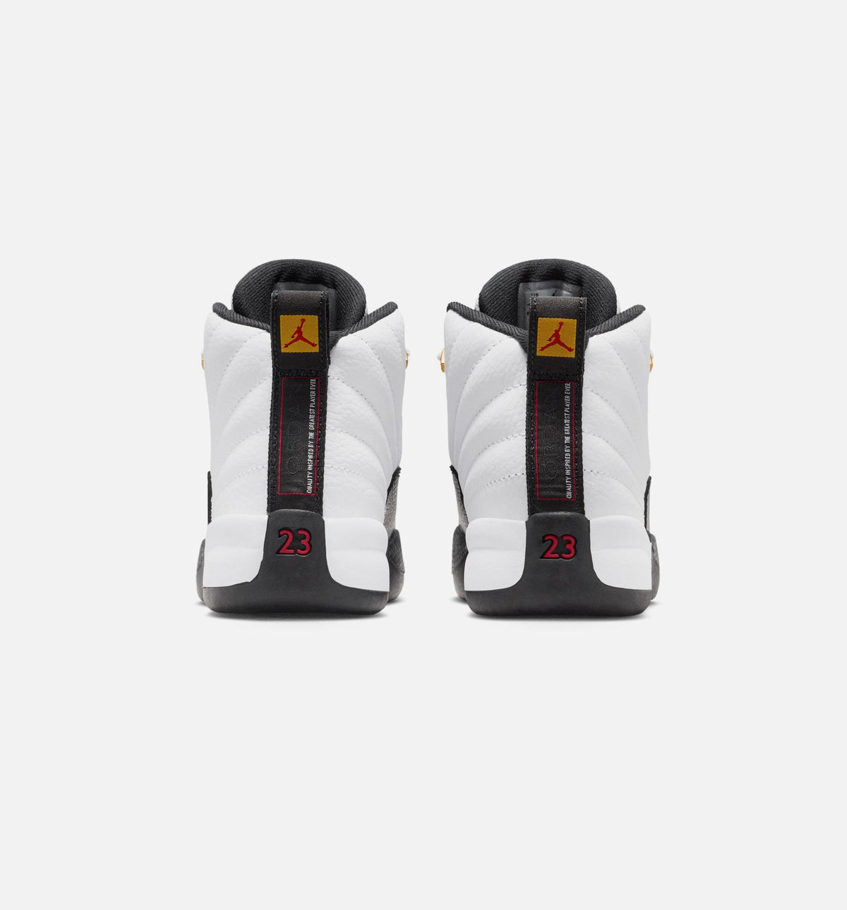 Air Jordan 12 Retro Taxi Preschool Lifestyle Shoes – White/Black/Taxi