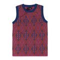 Red Kalonji Knitted Sweater Vest