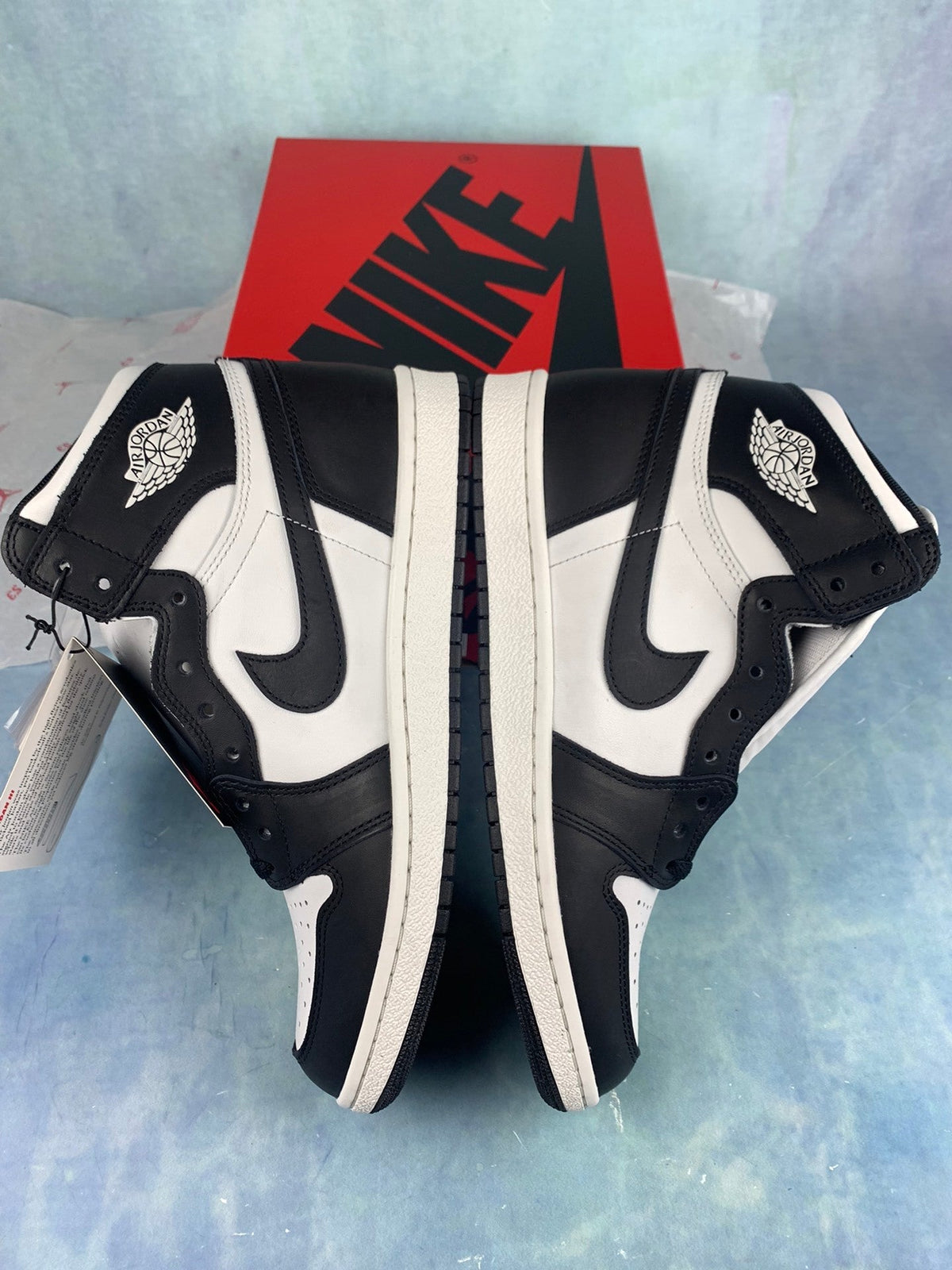 Air Jordan 1 High Black and White Panda 85 Unisex Sneakers BQ4422-001 Style 16