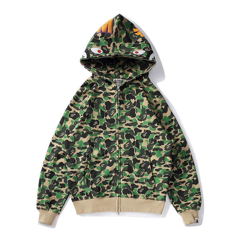 Bathing Ape Hoodie Spring and Autumn Zipper Hoodie Sweater