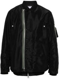 sacai contrasting-trim layered bomber jacket