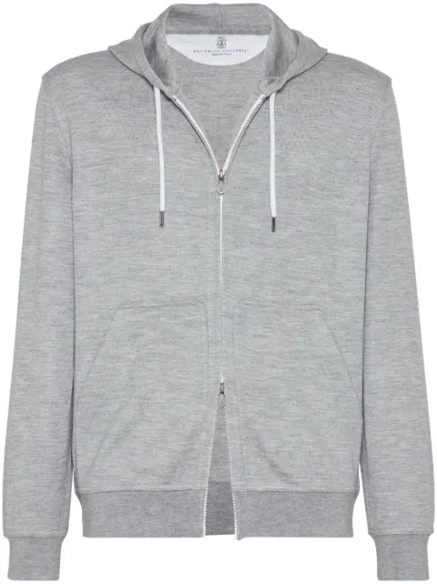 Brunello Cucinelli drawstring hooded cardigan