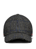 Thom Browne Prince of Wales Hunting tweed baseball cap with 6 panels