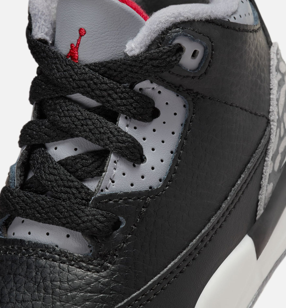 Air Jordan 3 Retro Black Cement Infant/Toddler Shoes - Black Fire Red Cement Grey White