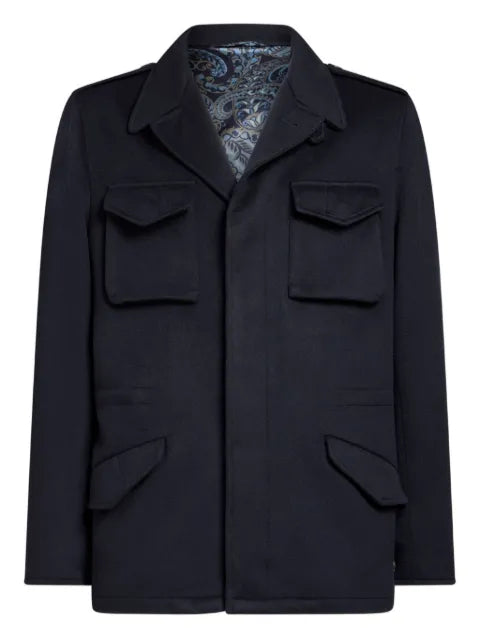 ETRO flap-pocket cashmere jacket