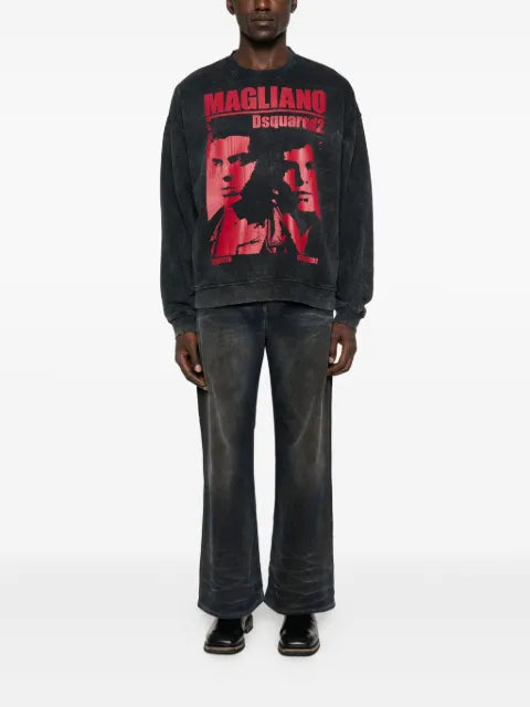 DSQUARED2 graphic-print cotton sweatshirt