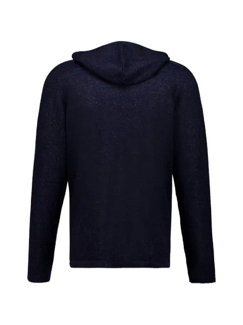 Piacenza Cashmere zip-up drawstring hoodie