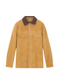 Fortela leather shirt jacket