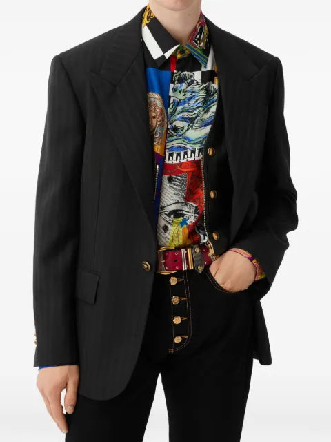 Versace jacquard wool blazer