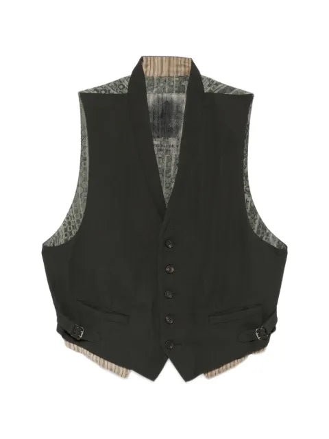 Ziggy Chen patterned-back waistcoat