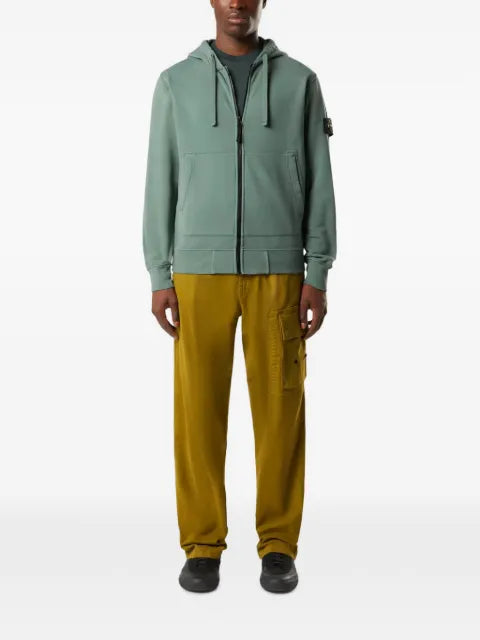 Stone Island 6100061 organic cotton fleece hooded sweatshirt