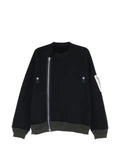sacai panelled zip-up jacket
