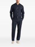 Manière De Voir Savin in navy pinstripe bomber jacket