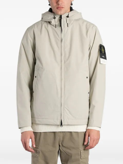 Stone Island 4100108 Soft Shell-R_E.Dye® Technology hooded jacket with wind- and water-resistant membrane