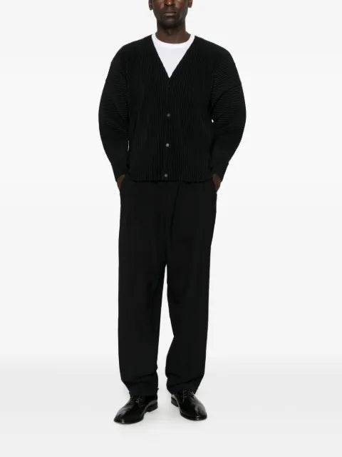 Homme Plissé Issey Miyake pleated V-neck cardigan