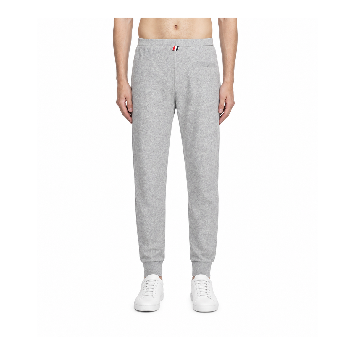 Thom Browne Style Unisex Casual Sweatpants with Signature Four-Bar Detail