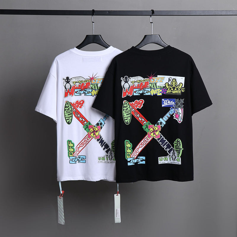 Ow T Shirts Watercolor Oil Painting Letter Graffiti Arrow