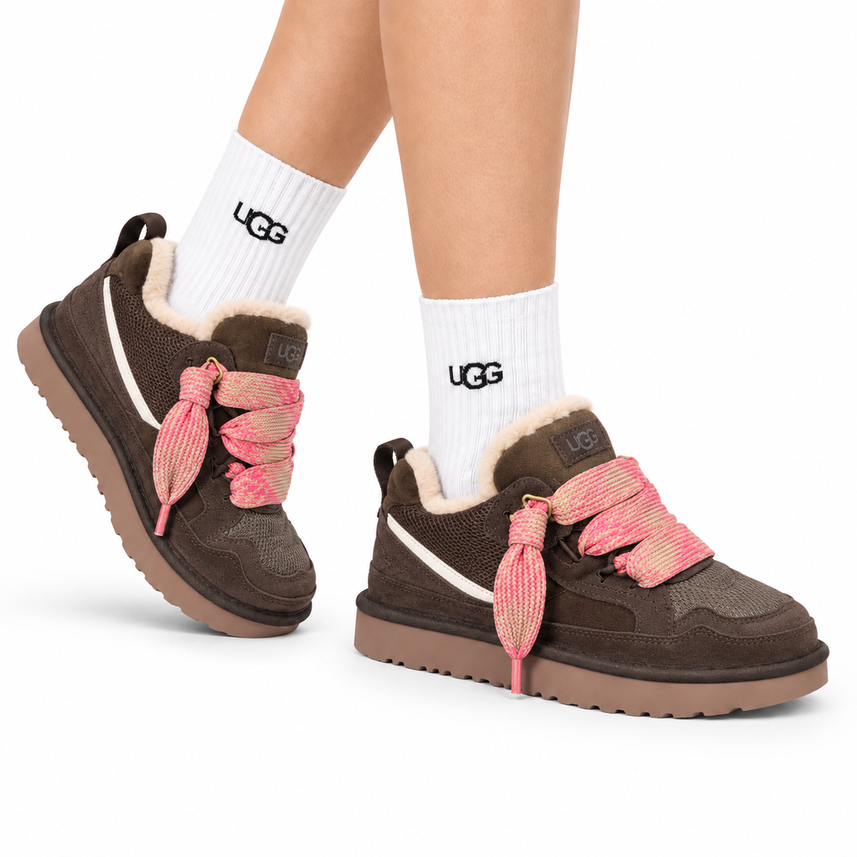UGG Mauve Mel Suede Mesh Low-Top Shoes