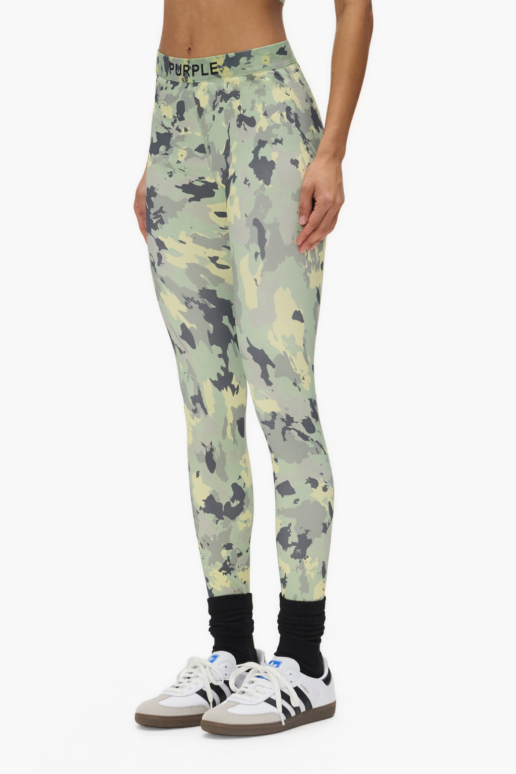 Painted Camo Nylon Legging