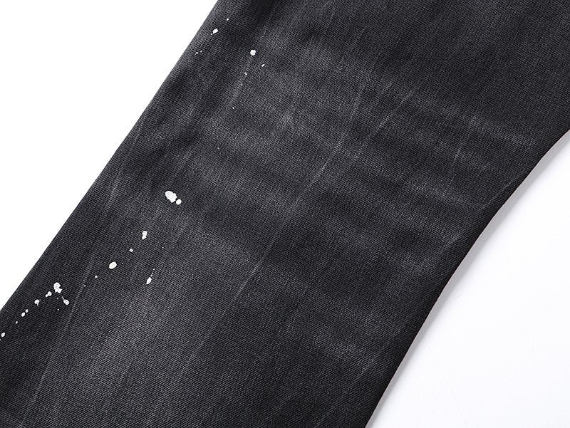 Purple Brand Black Paint Splatter Distressed Jeans