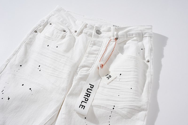 Purple Brand Paint-Splatter Distressed Jeans