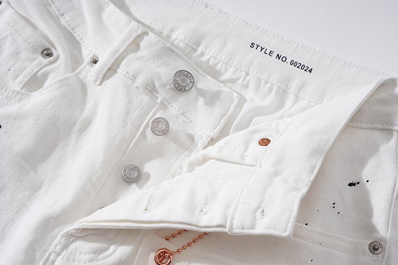 Purple Brand Paint-Splatter Distressed Jeans