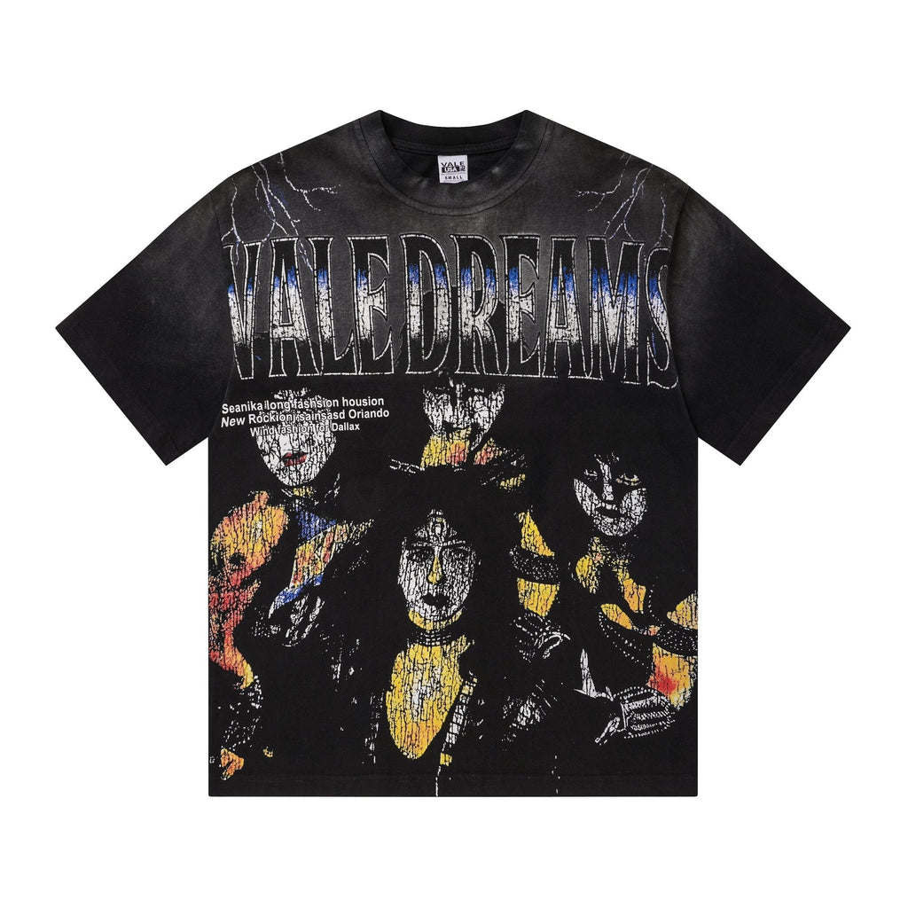 VALLEY Washed Black Graphic T-Shirt