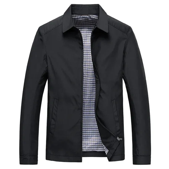 Minimal Black Casual Slim Jacket