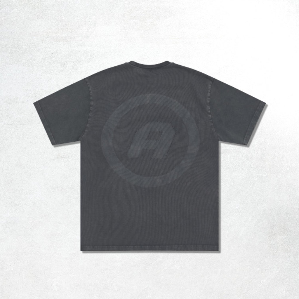 Aiche A Logo Distressed T-Shirt: Washed Grey