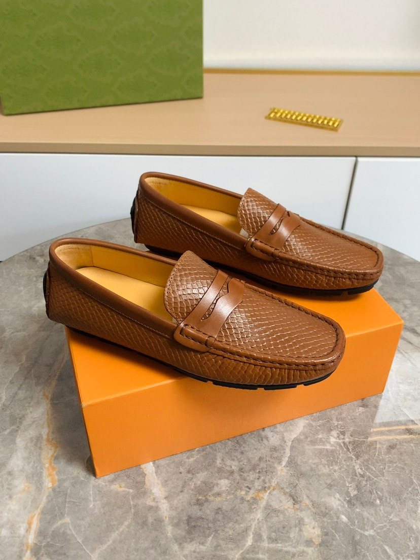 Louis Vuitton Textured Penny Loafers