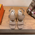 Hermès Women's Square-Toe Block-Heel Sandals