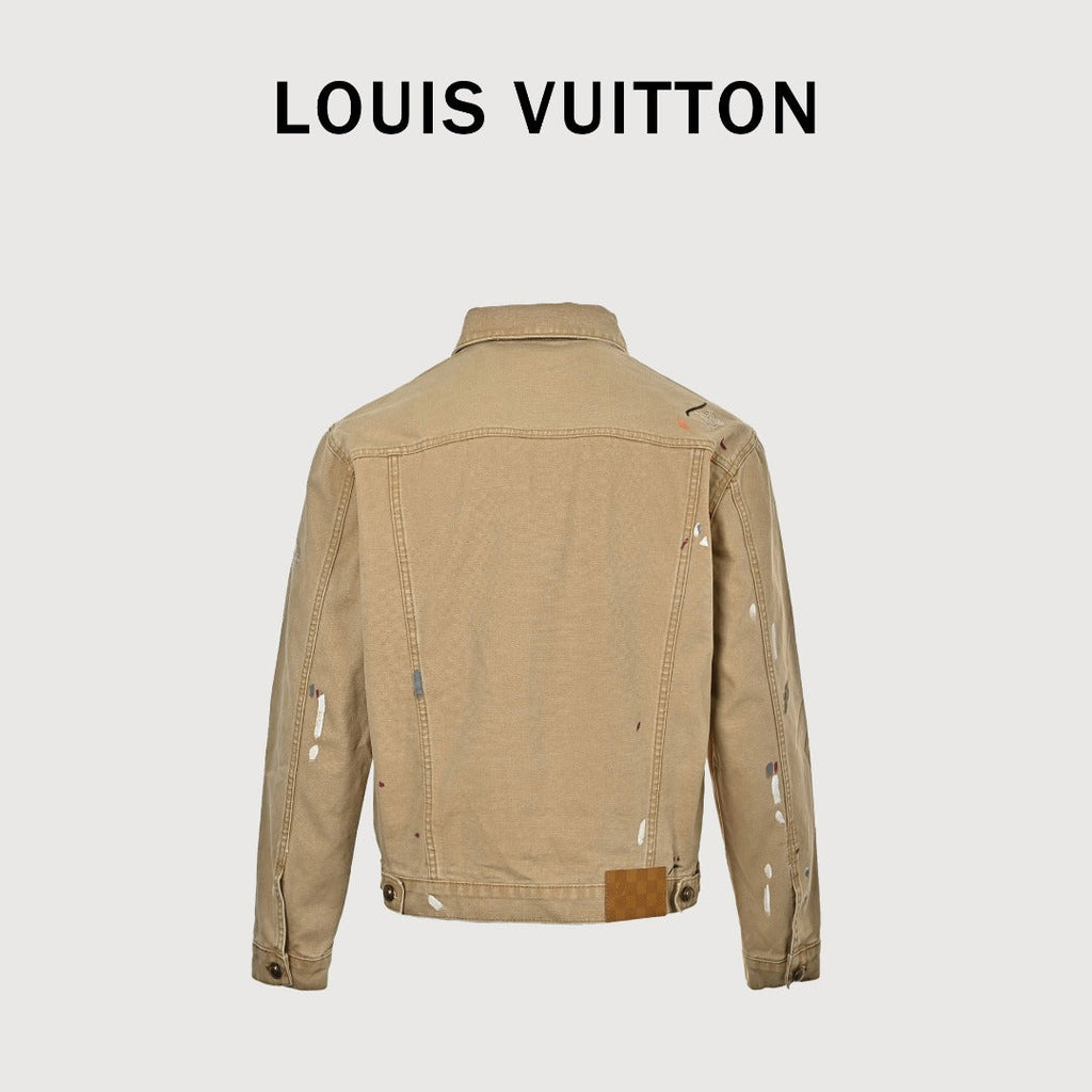 Louis Vuitton LV Splash Ink Graffiti Denim Jacket
