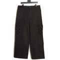Louis Vuitton Panelled Flocked Denim Trousers - Black